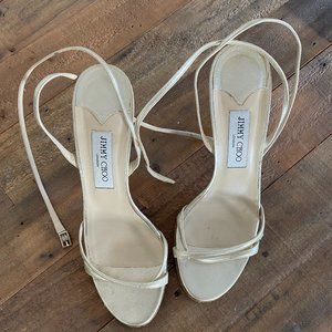 Jimmy Choo Strappy Gold Leather Sandal